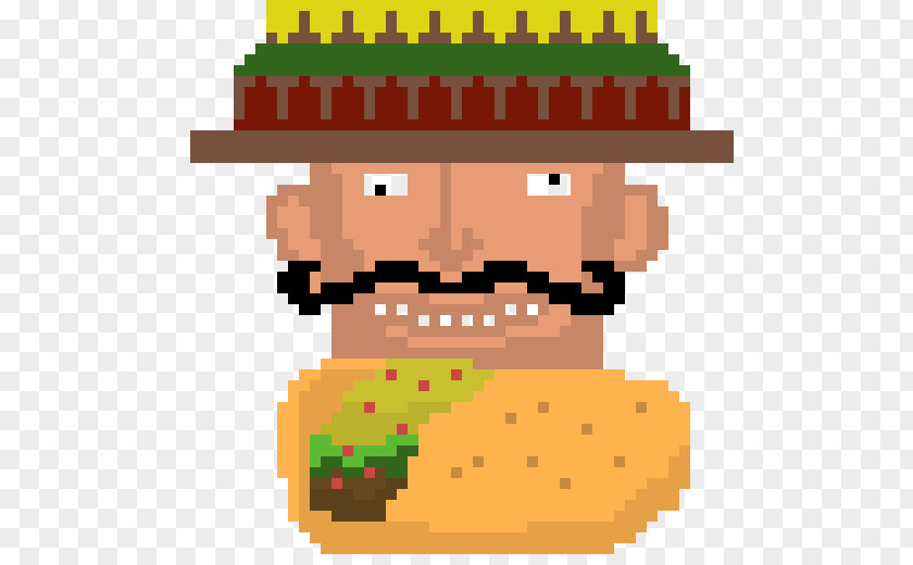 Taco Pixel Art Clip PNG