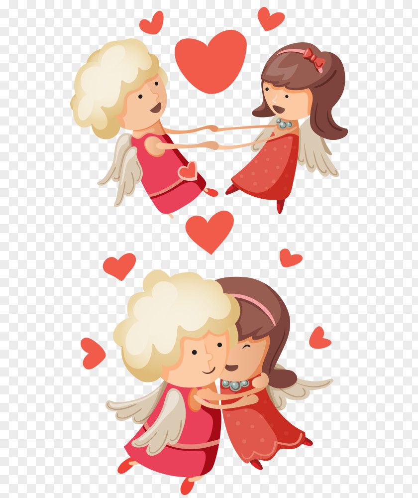 Wedding Couple Element Cupid Drawing Illustration PNG