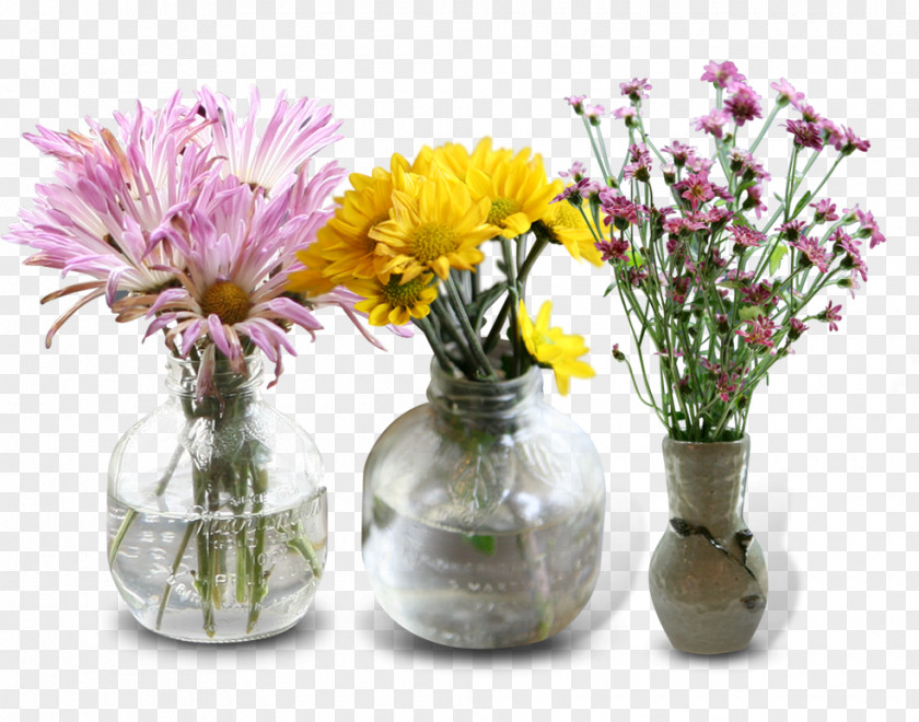 Bottle Decorative Flower Glass PNG