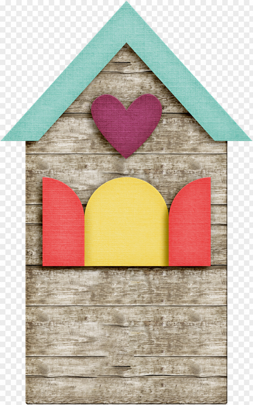 Creative Brown Cabin Picture Frame Heart PNG
