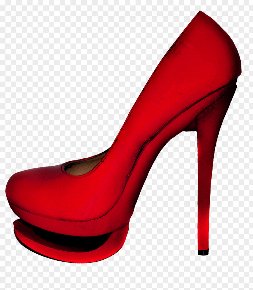 Fashion High Heels Red High-heeled Footwear Court Shoe Clothing PNG