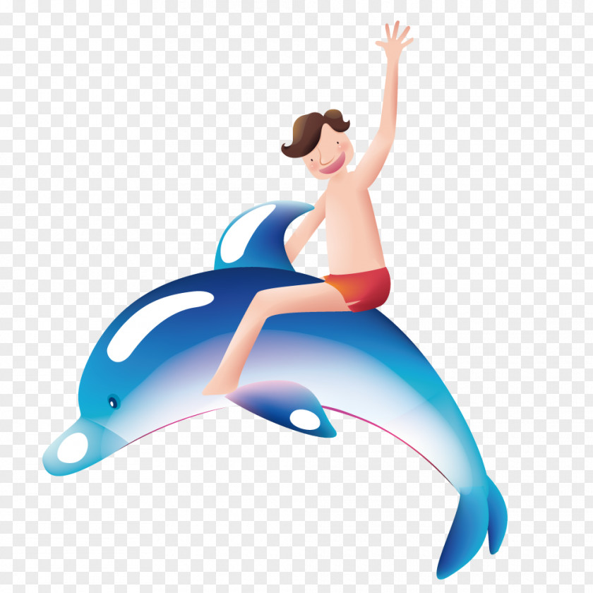 Riding On Sharks Cartoon Child Illustration PNG