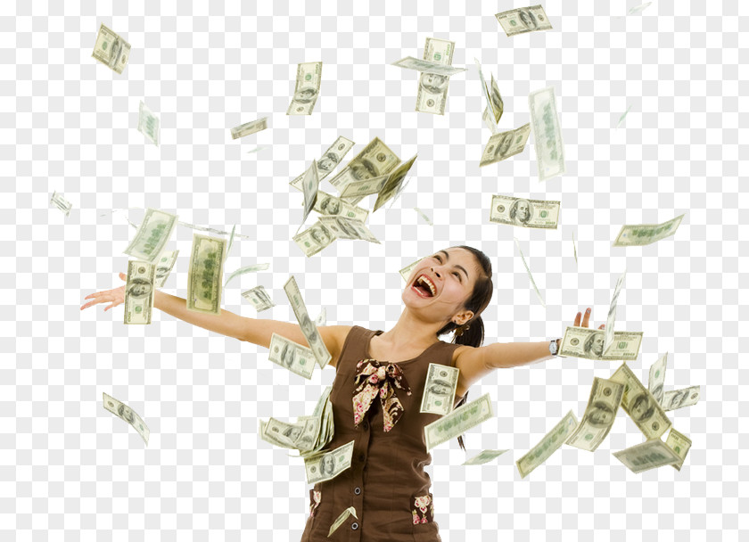 Falling Money Stock Photography Royalty-free Woman PNG