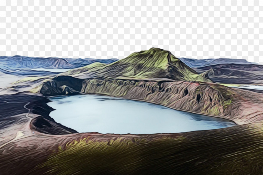 Iceland Crater Lake Water Resources Cape Breton Highlands National Park PNG