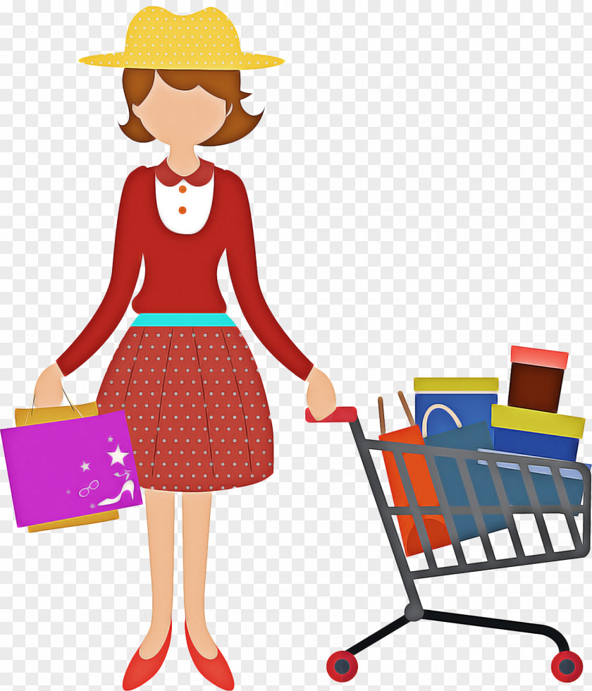 Vehicle Charwoman Shopping Cart PNG