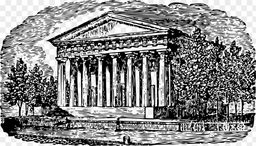 White House Column Building Drawing PNG