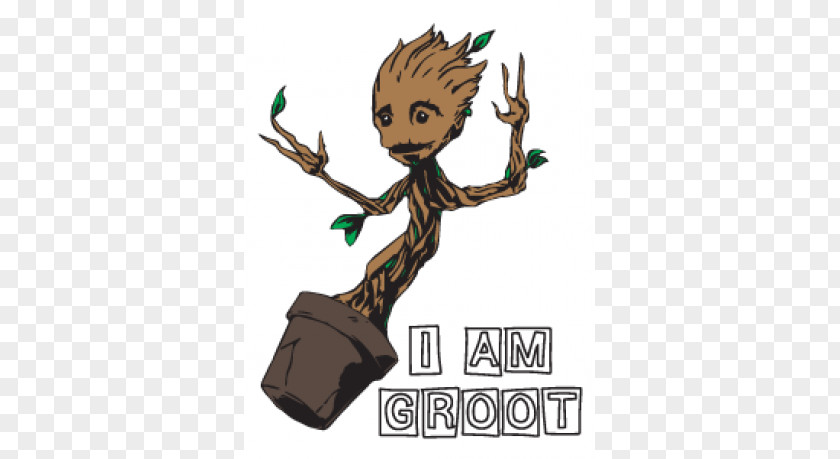 I Am Groot Baby Rocket Raccoon T-shirt Black Bolt PNG