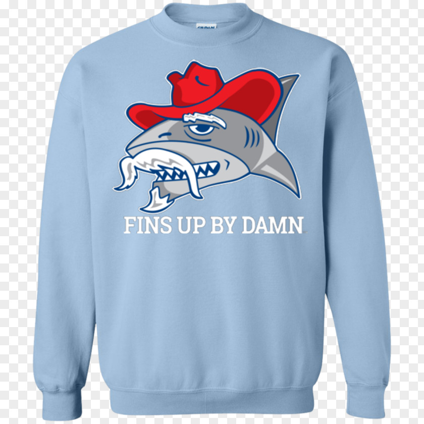 Shark Fin T-shirt Hoodie Crew Neck Sleeve Sweater PNG