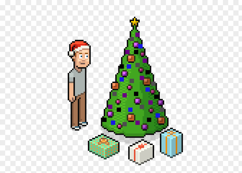 Christmas Tree Day Ornament Pixel Art PNG