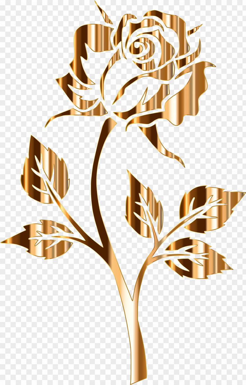 Gold Roses Cliparts Silhouette Rose Clip Art PNG