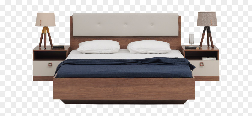 Mattress Bed Frame Bedside Tables Bedroom PNG