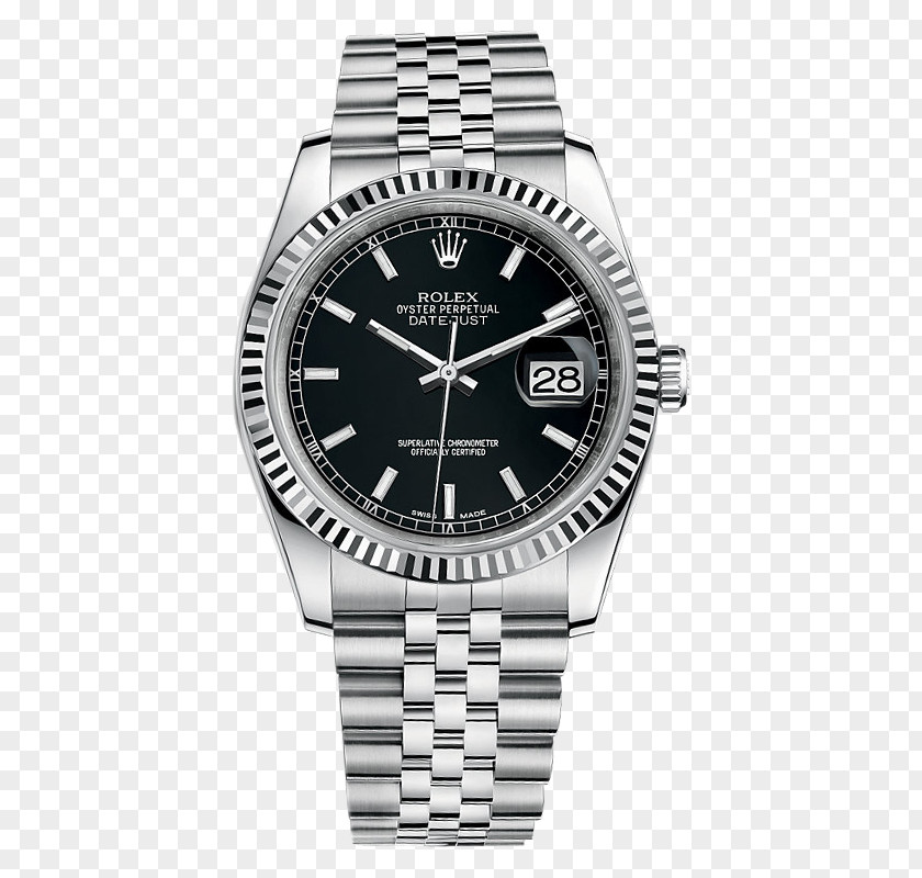 Black Male Watch Rolex Datejust Automatic Colored Gold PNG