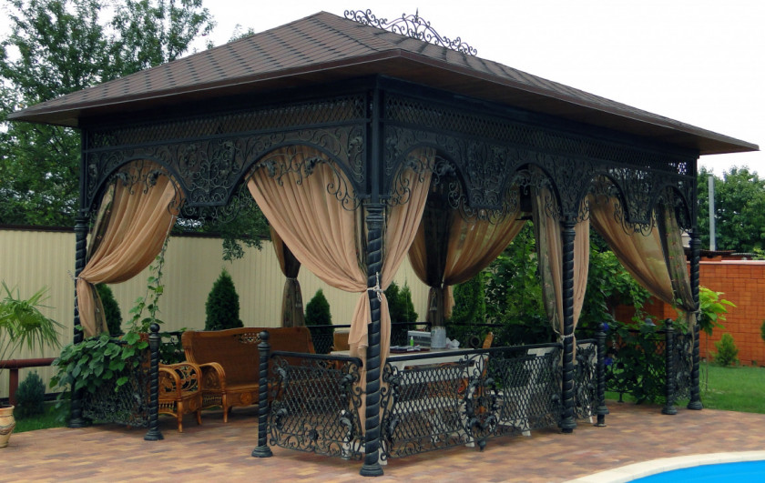Gazebo Table Roof Garden Landscape Design PNG