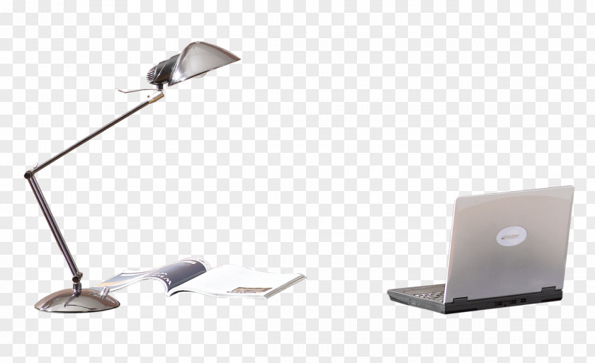 Lamp And Notebook Table Laptop Lampe De Bureau PNG