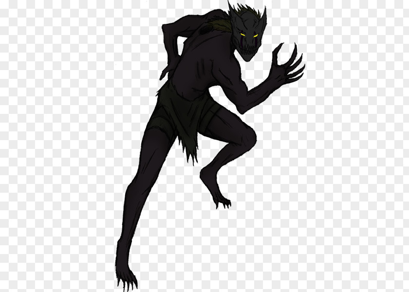 Werewolf Illustration Demon Silhouette Mammal PNG