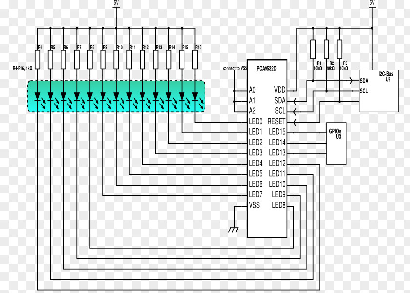 Bus I²C Electrical Network 16-bit Dimmer Light-emitting Diode PNG