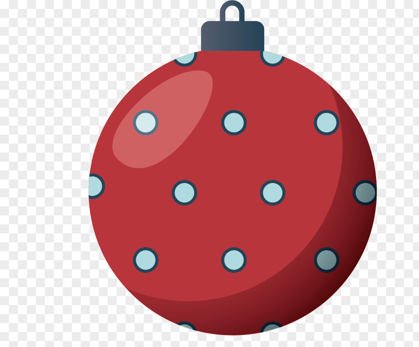 Red Ball Pattern Christmas Ornament PNG