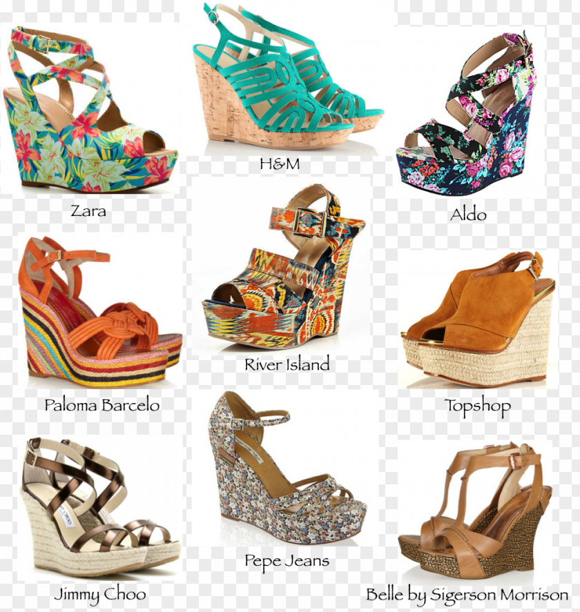 Sandal Wedge High-heeled Shoe Fashion PNG