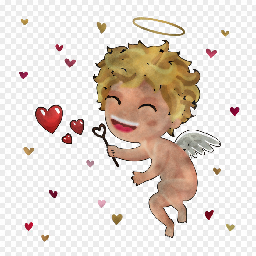 Cartoon Cheek Heart Cupid Animation PNG