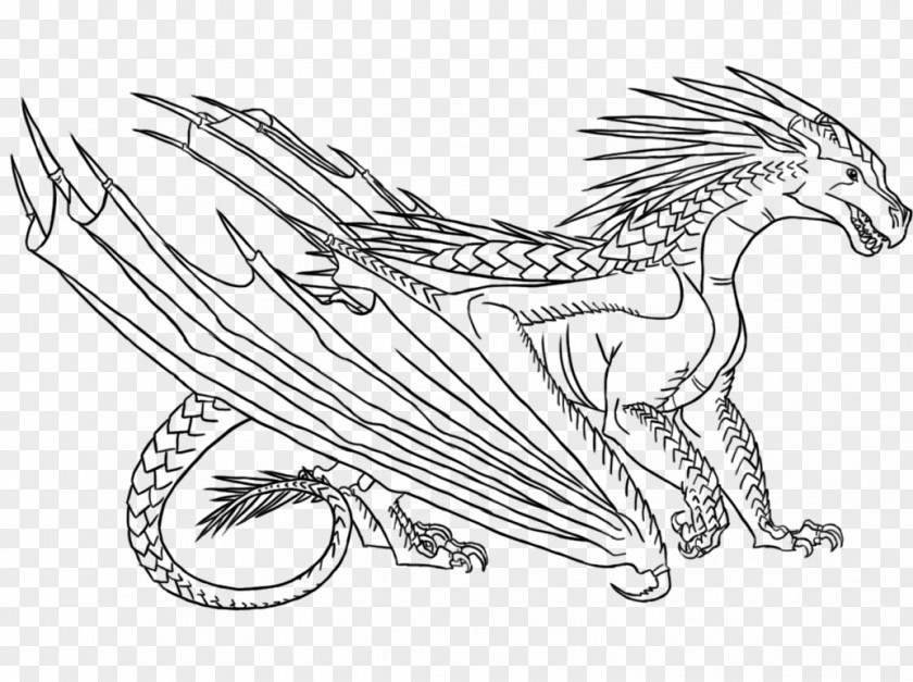 Dragon Cartoon Wings Of Fire Coloring Book PNG