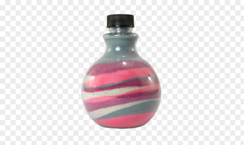 Bottle Glass Vase Liquid Magenta PNG
