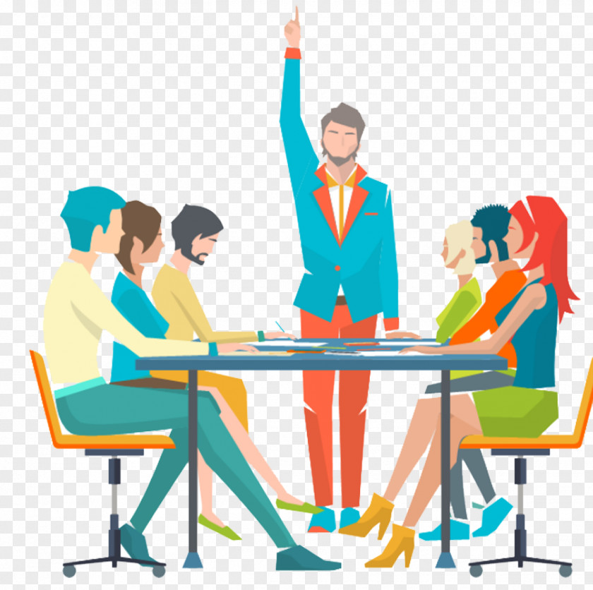 Business Meeting Concept Euclidean Vector Illustration PNG