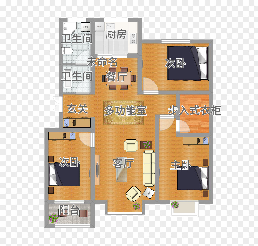 Huxing Floor Plan Product Design PNG