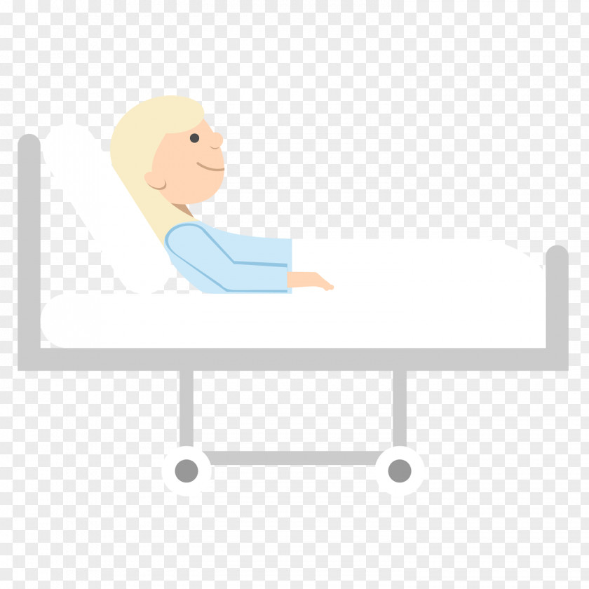 Hospital Bed Flat Design Clip Art Product PNG