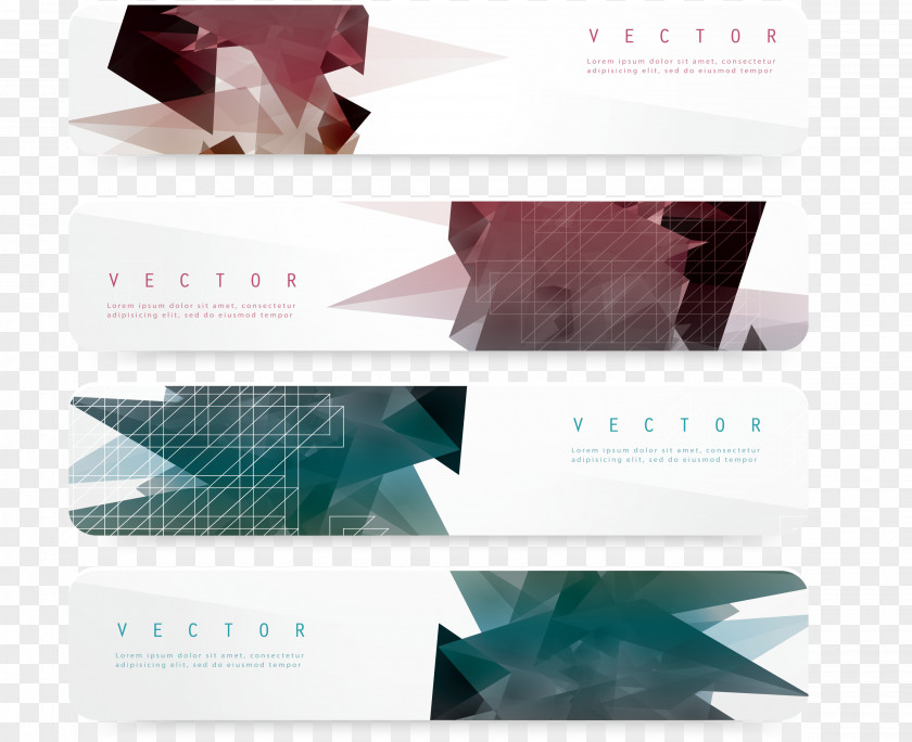 Low Polygon Business Banners Web Banner Poly PNG