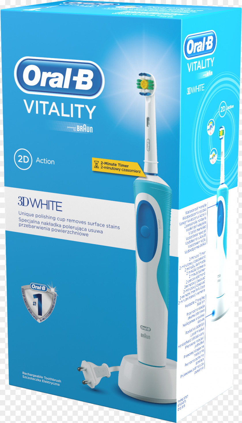 Toothbrush Electric Oral-B Vitality CrossAction Dental Care PNG