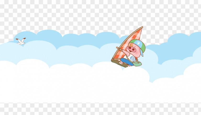White Pig On The Sky Brand Clip Art PNG
