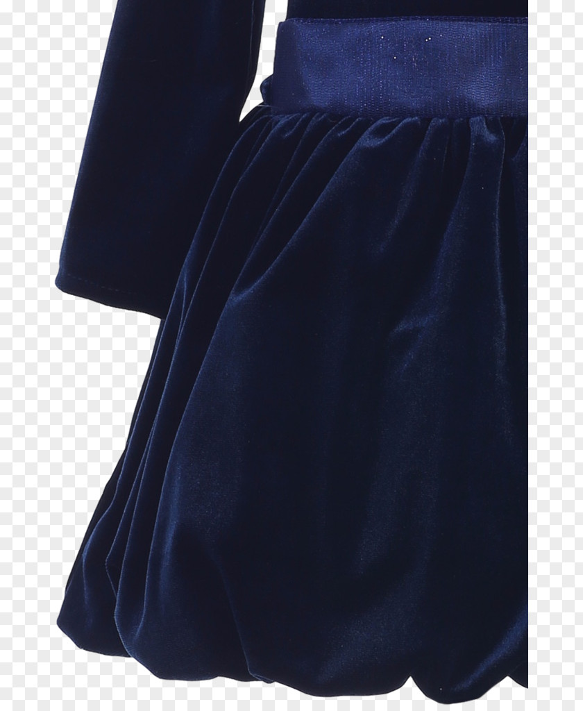 Cocktail Dress Cobalt Blue Velvet Shoulder PNG