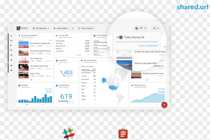 Data Visualization Dashboard Analytics Web Page Organization Template PNG