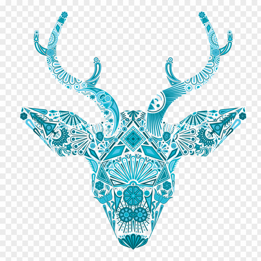 Deer Red Huichol Art Wirikuta PNG