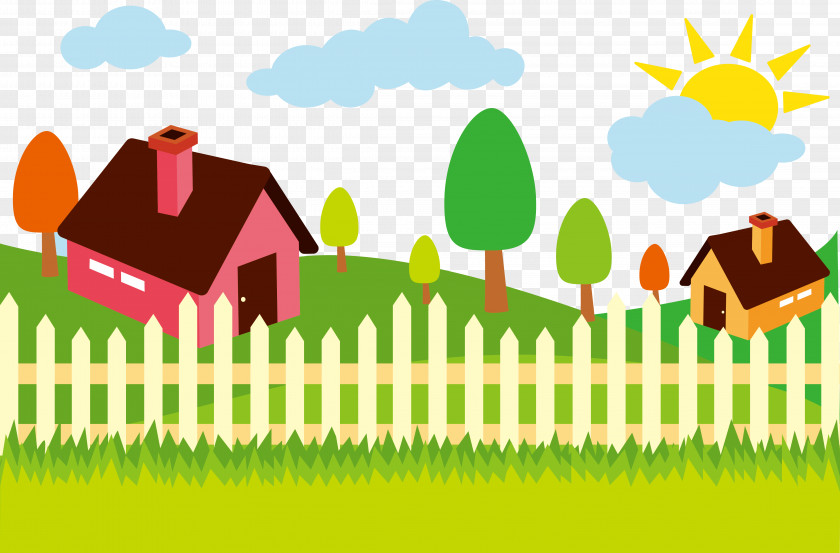 Pastoral Life Vector Adobe Illustrator Illustration PNG