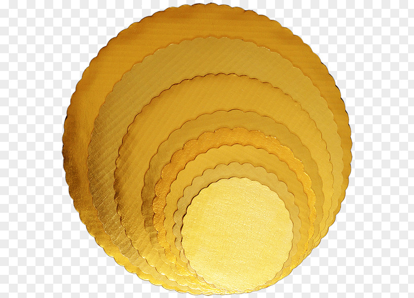 Gold Foil Paper Bakery Cake Circle Corrugated Fiberboard PNG