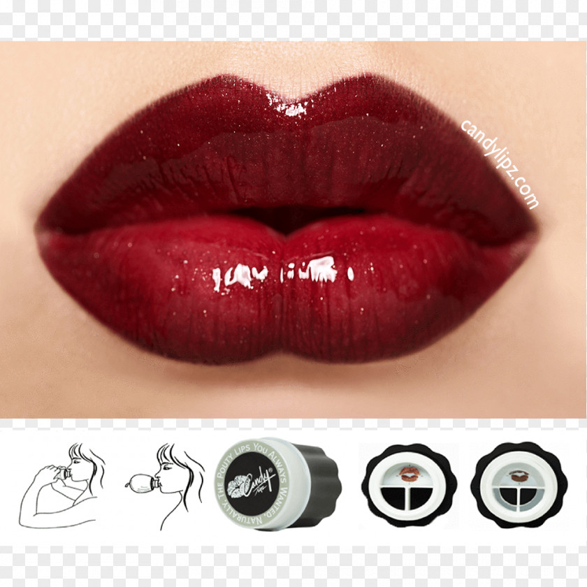 Red Lips Lip Balm Augmentation Cosmetics Model PNG