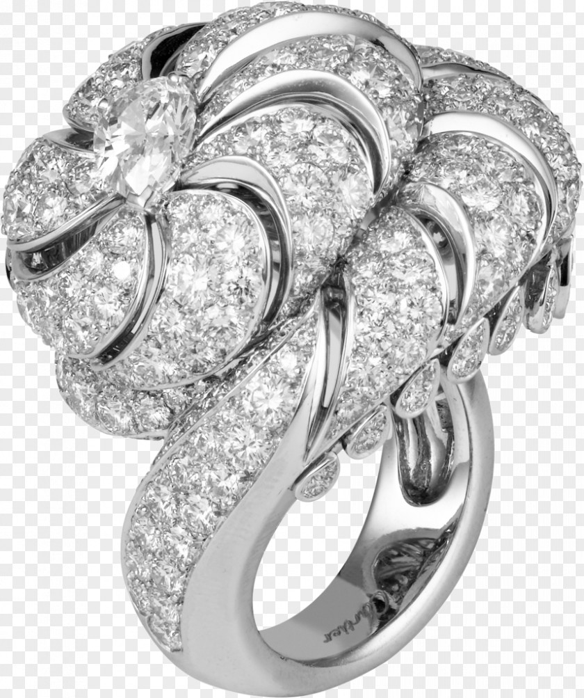 Ring Cartier Jewellery Platinum Flora PNG