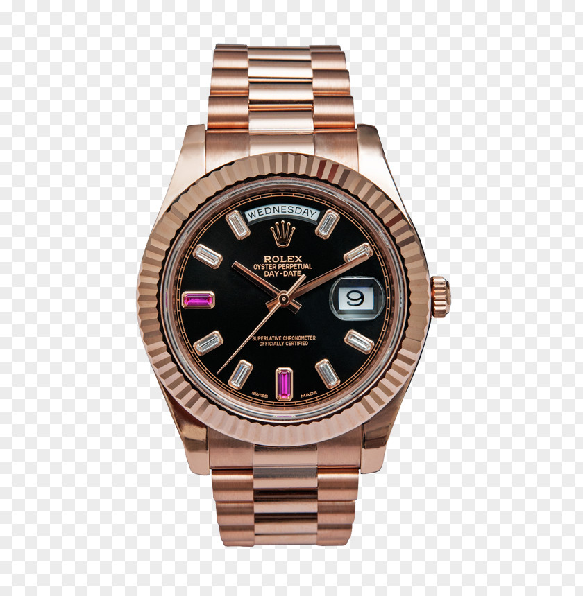 Rose Gold Rolex Watch Datejust Daytona Day-Date PNG