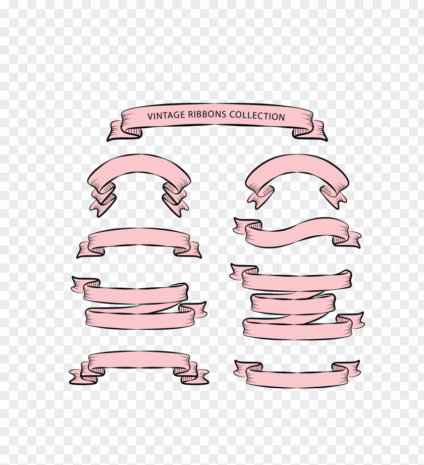 Vector Pink Ribbon Promotional Decoration Adobe Illustrator PNG