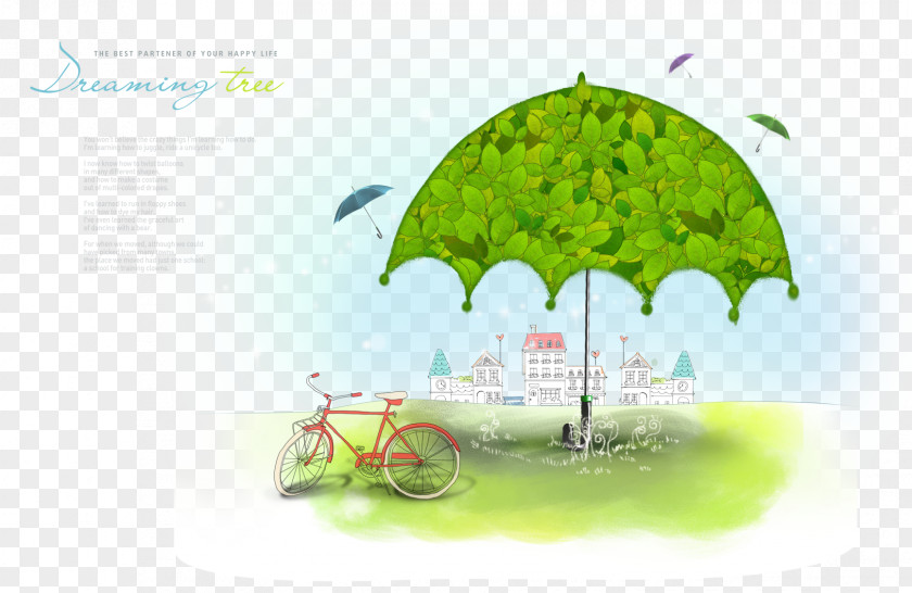 Green Umbrella Gratis PNG