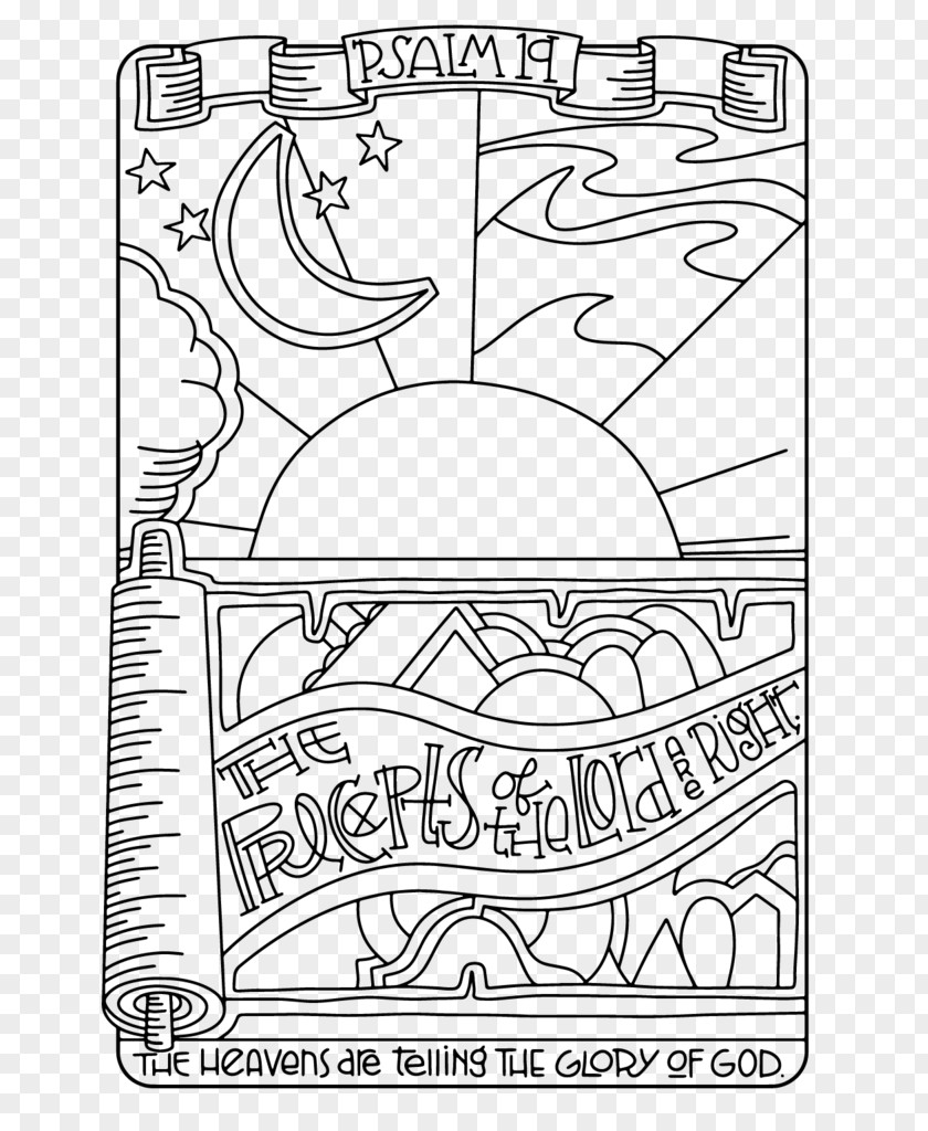 Child Coloring Book Psalms Bible PNG