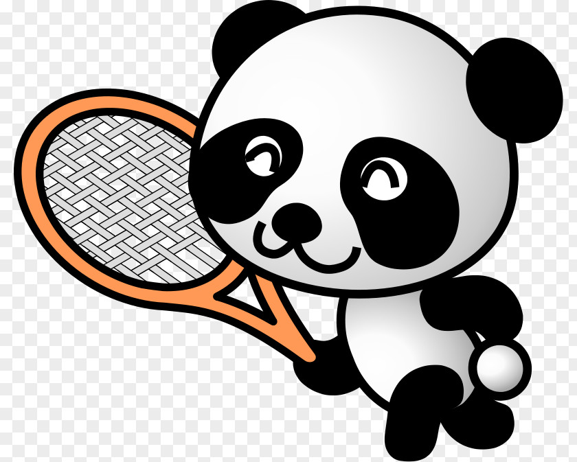 Free Tennis Images Giant Panda Balls Clip Art PNG