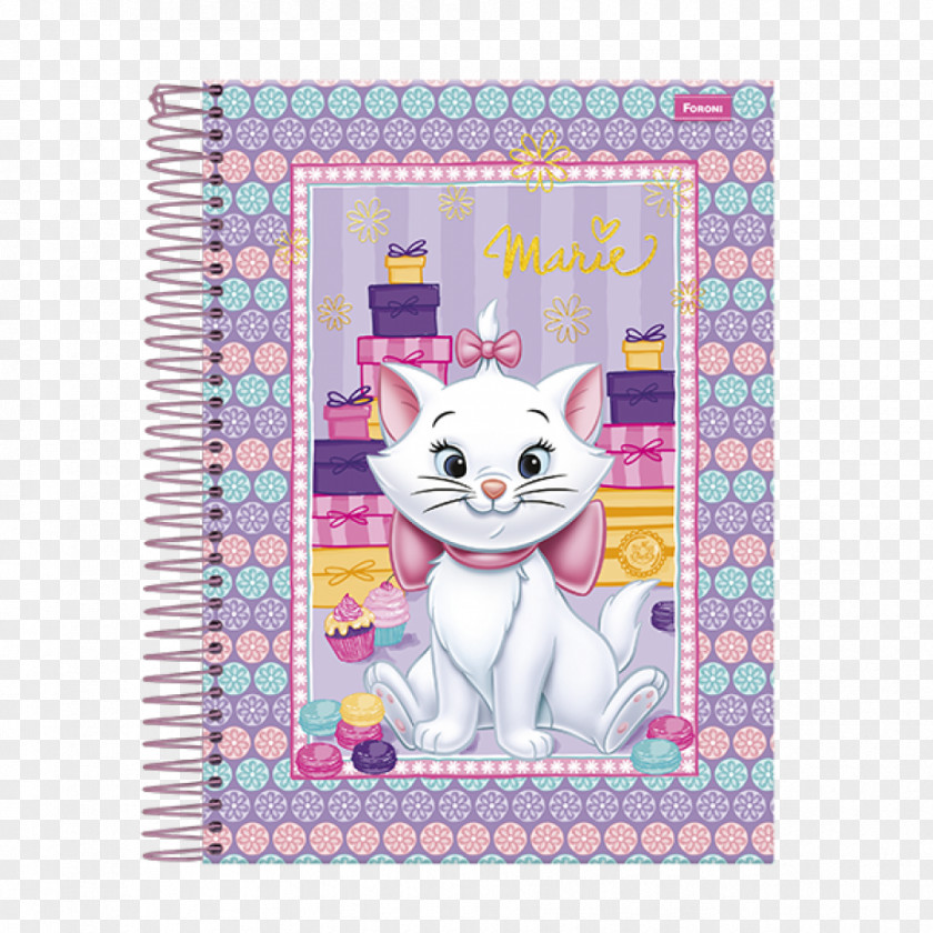 Notebook Marie Cat School Supplies Diary PNG