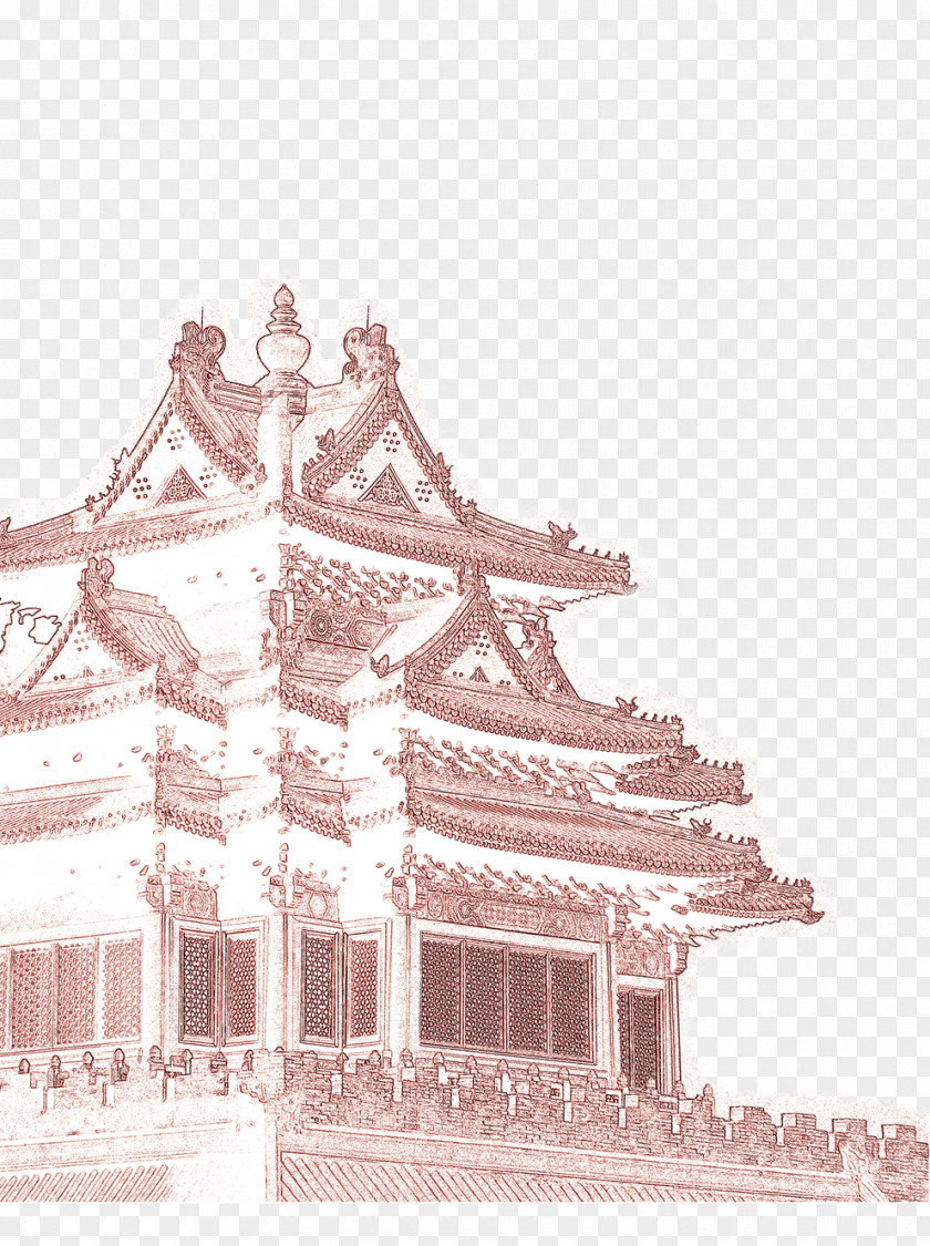 Building Chinoiserie Architecture Poster U6545u5bab PNG