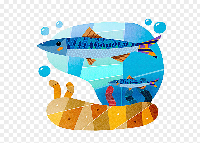 The Fish In Ocean Illustration PNG