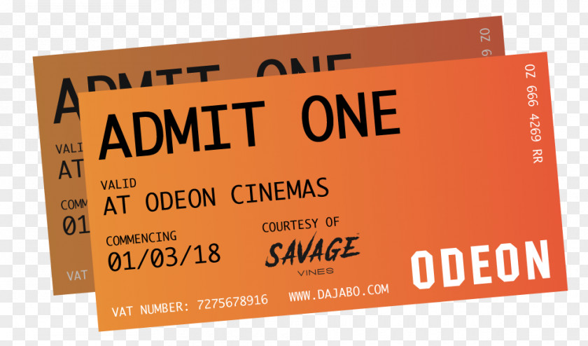 Cinema Tickets Wine Common Grape Vine Odeon Cinemas Ticket PNG