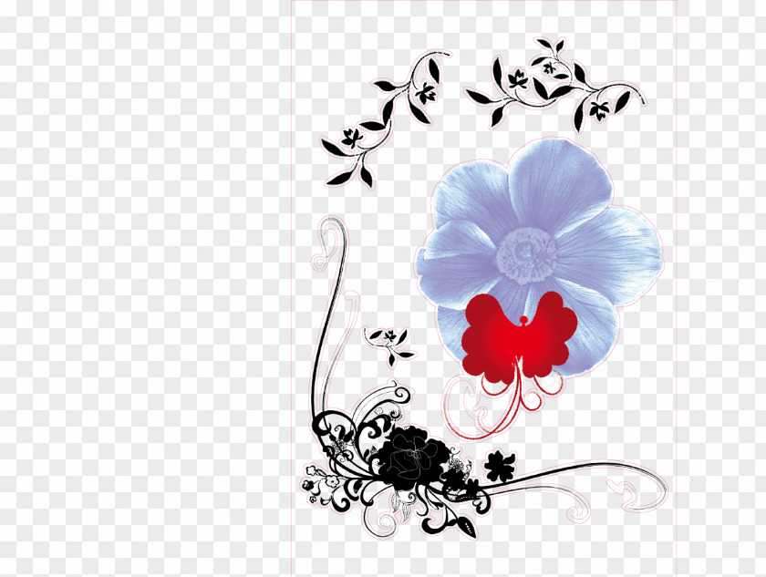 Flower Floral Design Wall Decal PNG