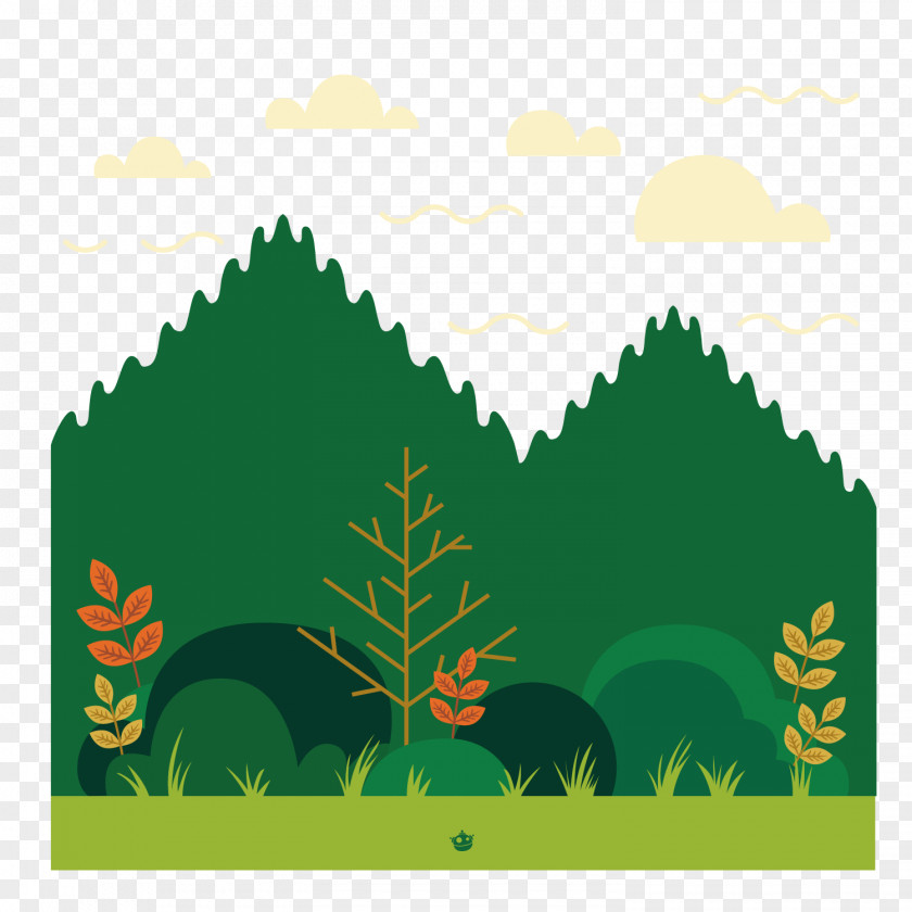 Autumn Forest Background Vector Material Download PNG