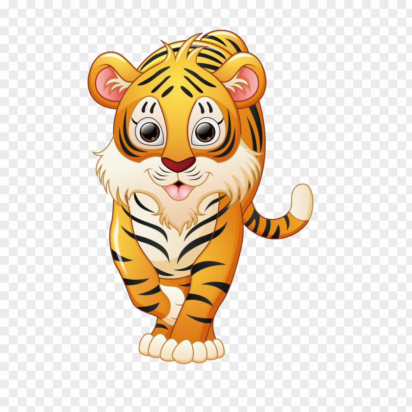 Lovely Little Tiger Cartoon Royalty-free Illustration PNG